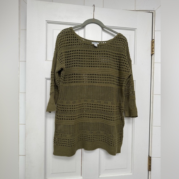 Old Navy Sweaters - Old Navy Khaki Open-Knit Sweater